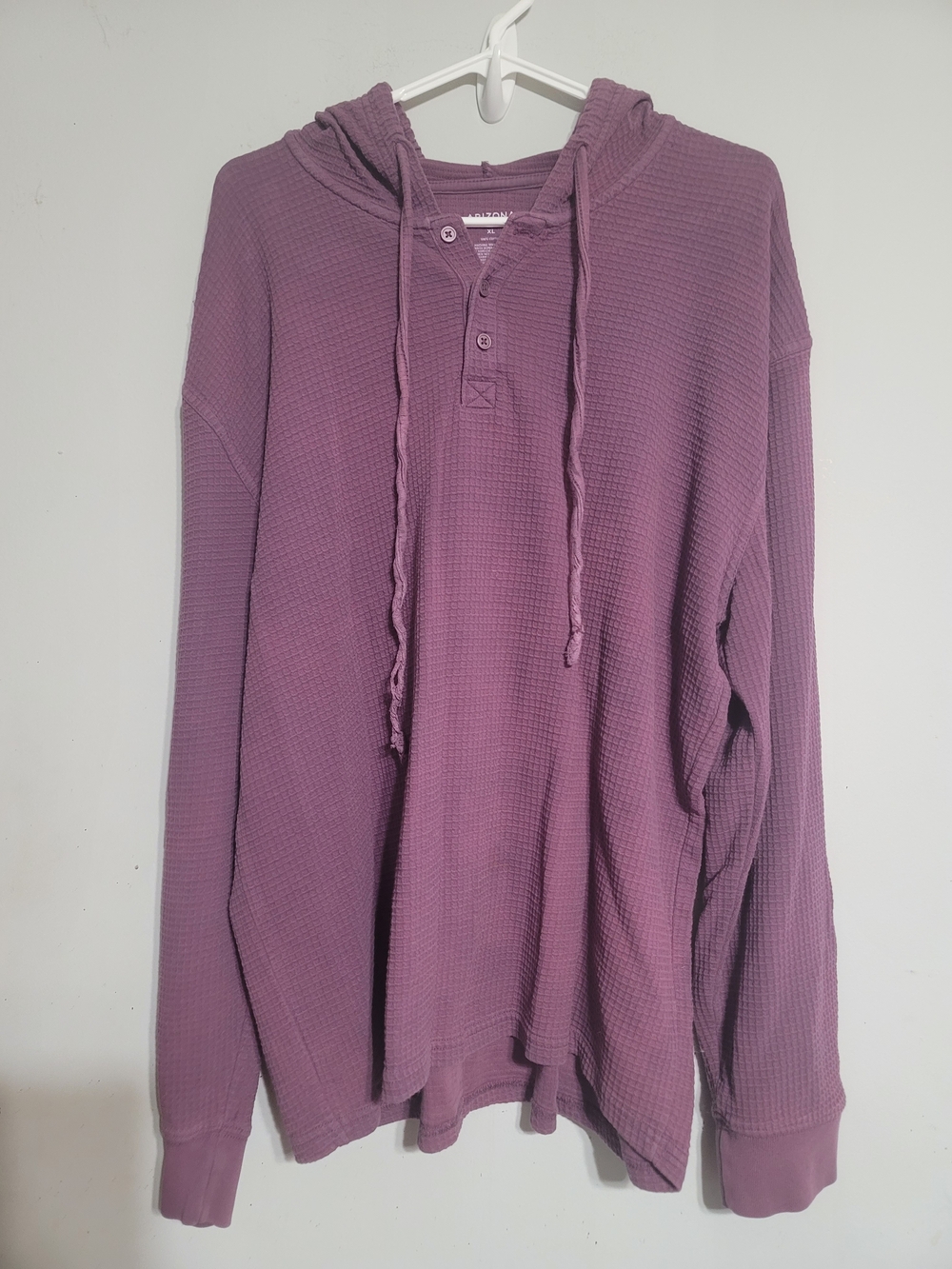Arizona Jean Company Waffle Knit Hoodie in Purple XL